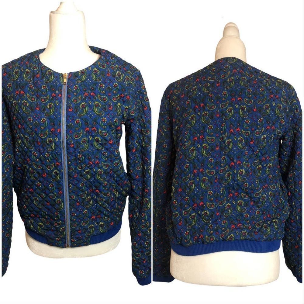 Lovers + Friends Quilted Paisley Bomber Jacket